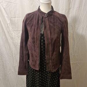 Reiss Purple leather Suede jacket like NEW
